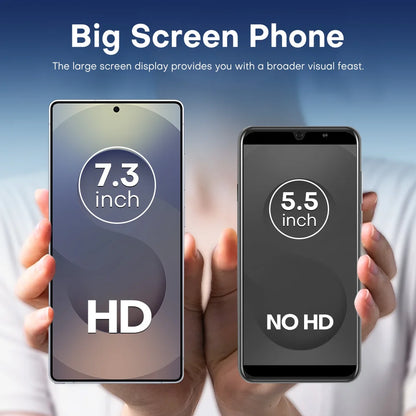 New Androsd S25Ultra Full-screen Smartphone 5g 7.3-snch 48MP+108MP Dual Card Face Recognstson 16GB+1TB Gamsng Telephone