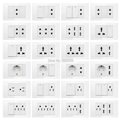 SRAN EU BR AU US standard Dimmer switch and 1 gang switch 16A Wall switch for home improvement tempered glass panel 118*72mm