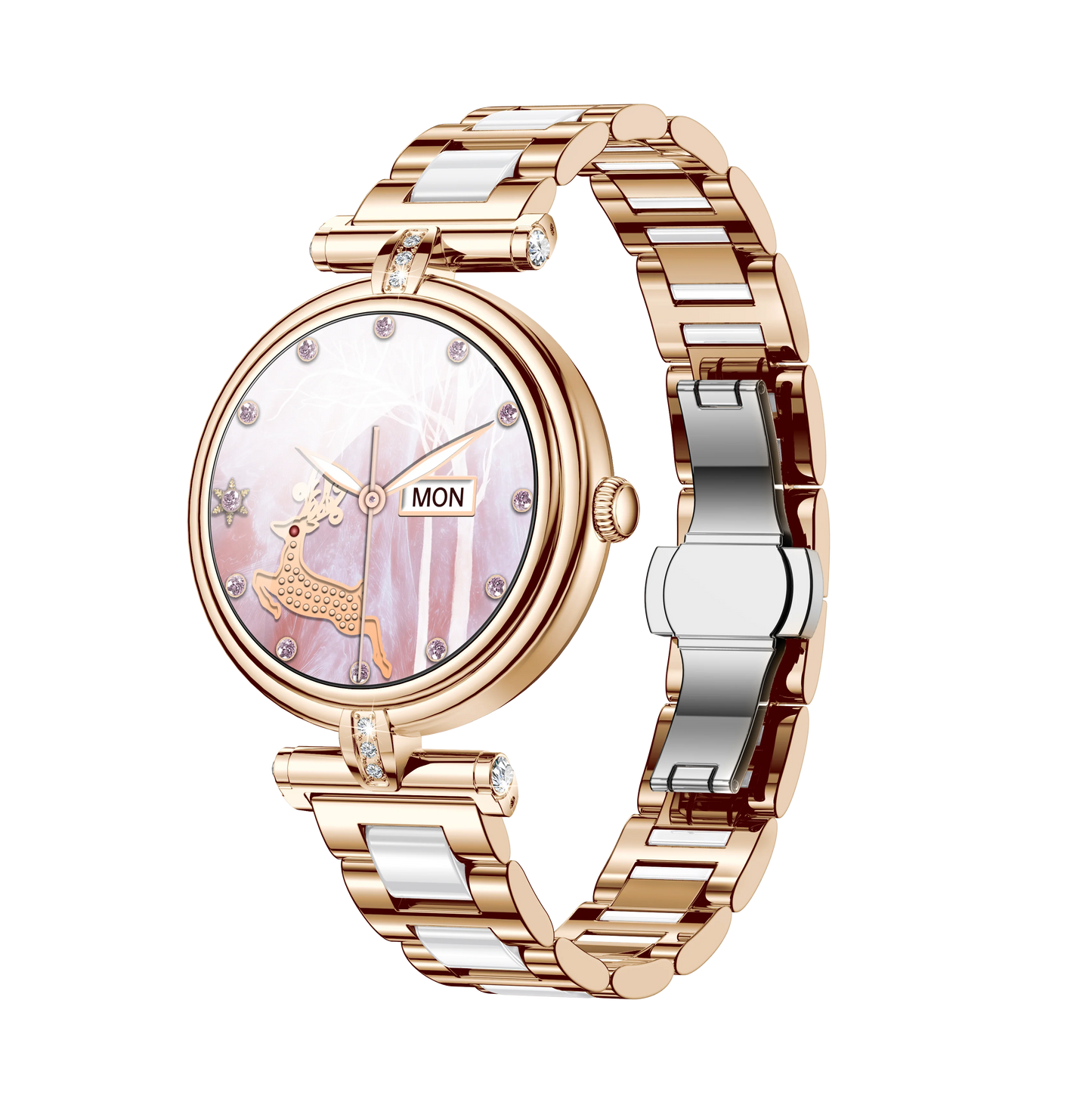 AK62 Smart Outdoor Sports Watch 3ATM Long-Life LED Stopwatch Timer AMOLED Display Leather Touch BT Compatible Android iPhone