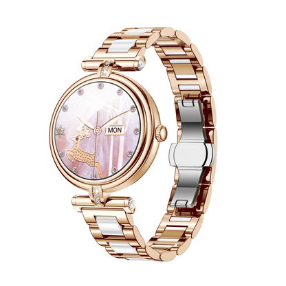 AK62 Smart Outdoor Sports Watch 3ATM Long-Life LED Stopwatch Timer AMOLED Display Leather Touch BT Compatible Android iPhone