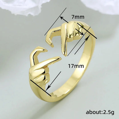 Q355 Heart Shape Stainless Steel Ring Modern Unisex Fashion Jewelry Gift Plain Design For Couple Or Self