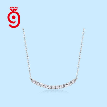 Custom Moissanite Pendant Necklace VVS1 Diamond Simple Charm Bar Necklace Women Gift 925 Sterling Silver Jewelry Necklace