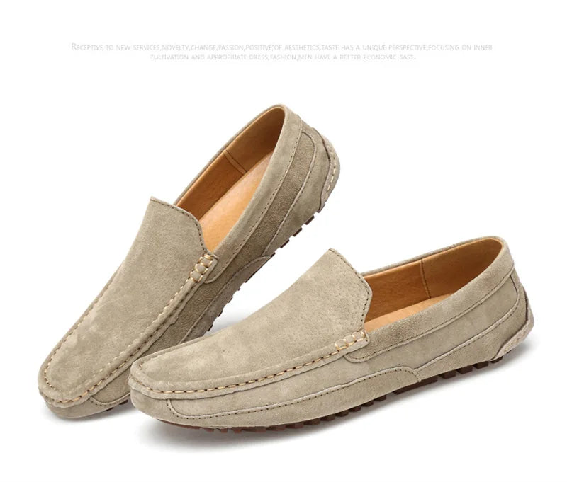 Suede Leather Man Loafers Luxury 2021 Casual Shoes For Men Boat Shoes Handmade Men Slipon Driving Shoes Male Moccasins Zapatos99