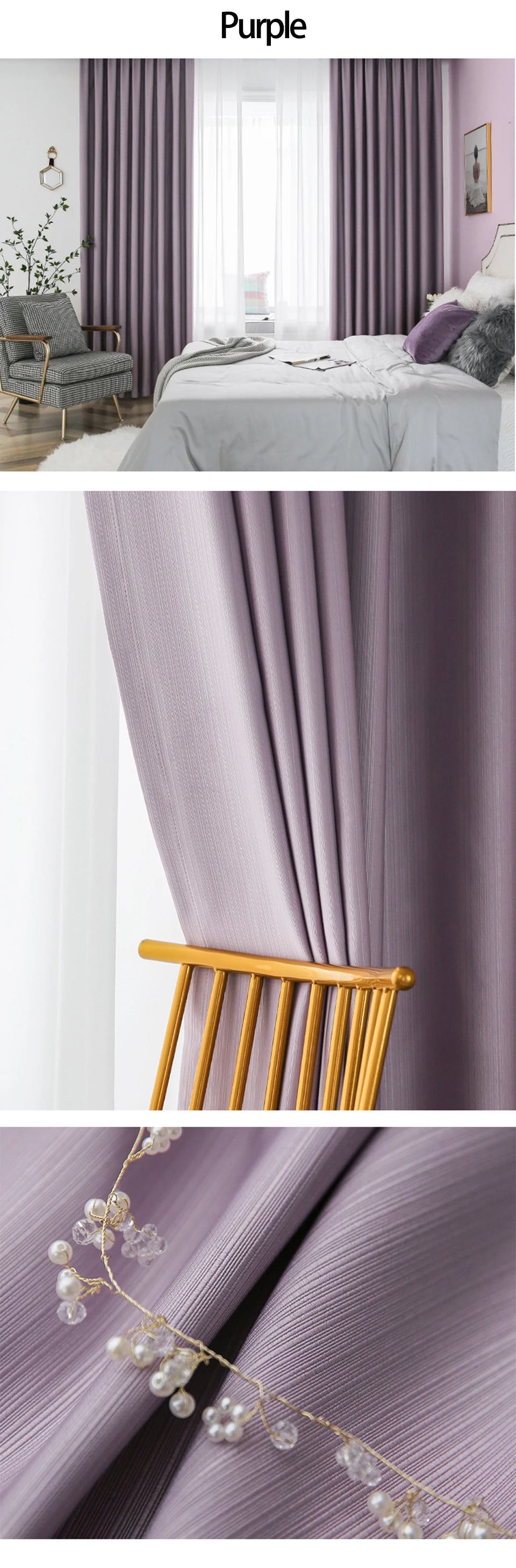 YCENTRE Modern Style Solid Color Window Treatment Curtains Thermal Insulated Curtains Blackout Curtain Drape For Living Room