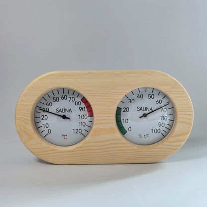 Harvia Sauna Wooden Hygrometer Thermometer Wall Mounted Sauna Hygrometer Sauna Accessories