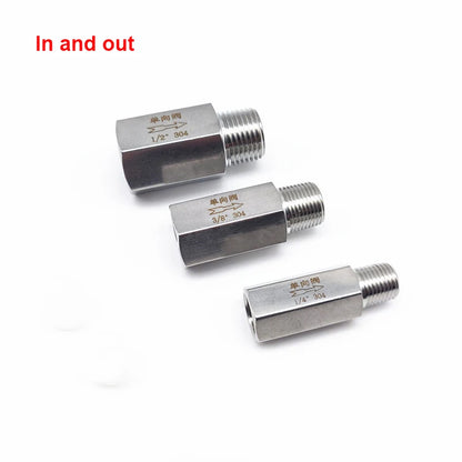 304 Stainless Steel Male to Female Thread One-Way Check Valve with Ball Structure 1/8" 1/4" 3/8" 1/2" 3/4" 1" Sizing Options by PDG ibma