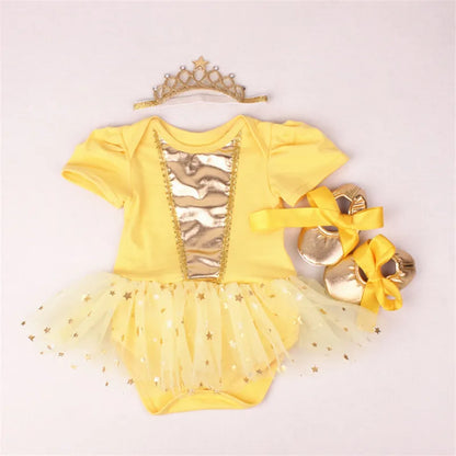 0-2Y 3pcs Girl Baby Summer Suit Novelty Costume Newborn Clothing Sets Bebe Dress Toddler Clothes Party Cosplay Gift 3 6 9 12 18M
