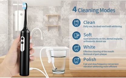 Electric Toothbrush Small Batch Customization logo Low MOQ  Powerful Smart Rechargeable 3 in 1Electric Toothbrush
