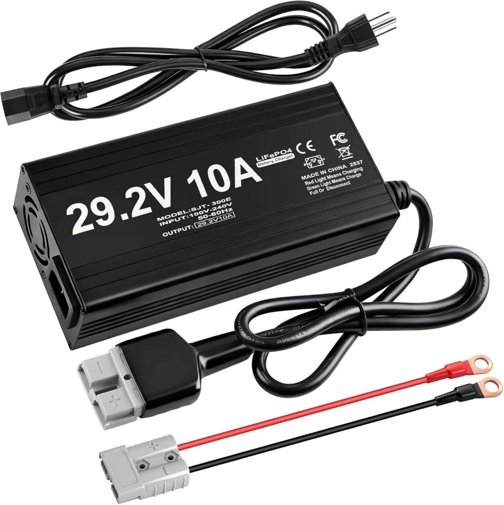 29.2V 10A Lifepo4 Lithium Battery Charger for Bike Scooter Motorcycle RV 8S 24V 25.6V Lipo Li-ion Lifepo4 Battery Charger