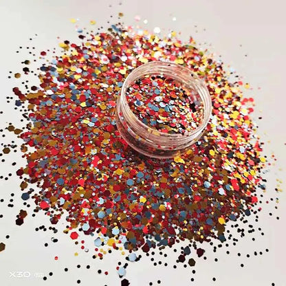 Wholesale Factory Bulk Fine Special Shape Chameleon Chunky Glitter Cosmetic Nail Art Craft 1kg Powder