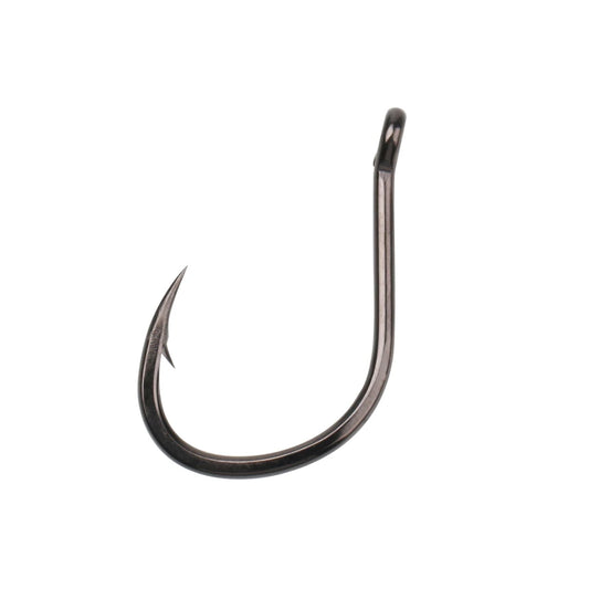 11#-15# Sea Fishing Single Hooks Pipe Hook Handle Short Shank Offset Tip Forged Carbon Steel Black Nickel Barbed Single Hook by PDG ibma