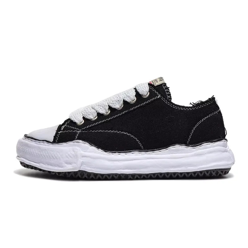 Men's Designer Canvas Shoes MMY Low-top Dissolve Sole Casual Sneakers Unisex Black Designer Shoe Luxury  Men