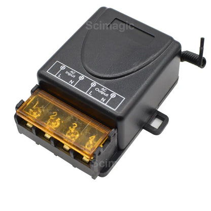 RF Wireless Remote Control Switch 433Mhz AC 110V 120V 240V 220V 30A Relay for Light Lamp Water Pump Door Access System