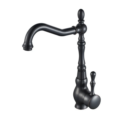 Black Bathroom Sink Faucet Brass Hot Cold Basin Tap