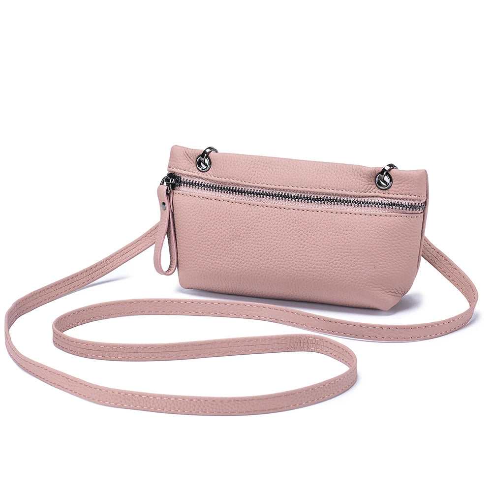 2024 New Underarm Women's Bag Head Layer Cowhide  Luxury Shoulder Crossbody Small Handbag  Ladies Trendy Cell Phone Bag