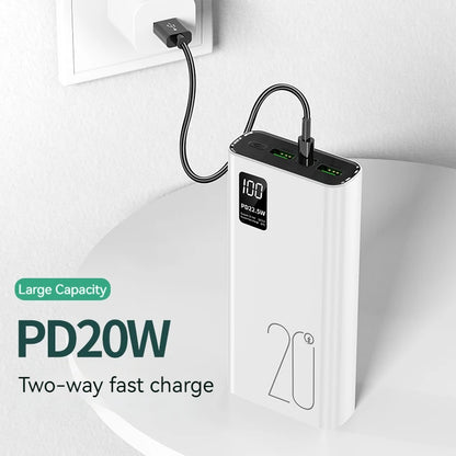 Latest Model 22.5W Type C Output Super Fast Charging Powerbank 20000mAh Digital Display Real Capacity PD20W 20000mAh Power Bank