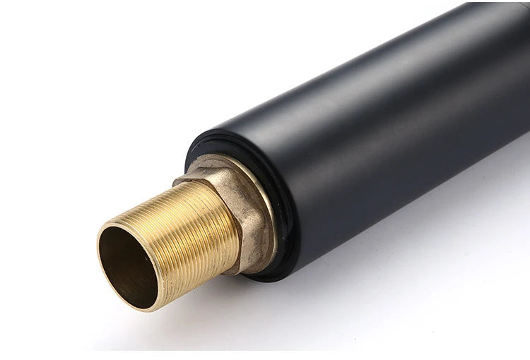 Black Brass Contemporary Single Handle Touchless Automatic Sensor Basin Faucet