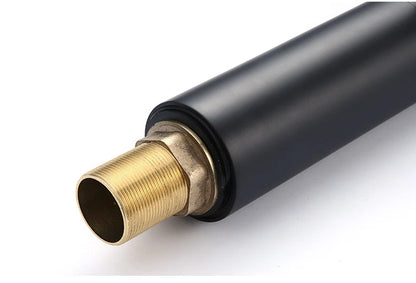 Black Brass Contemporary Single Handle Touchless Automatic Sensor Basin Faucet