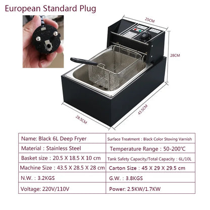 High Quality Deep Fryer 1-Tank Electric Fryer