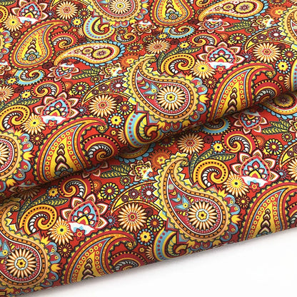 Hot Sale Precut 3yards /PCS  Paisley Printed Fabric Polyester Cotton Blended for  DIY Sewing Projects Sale by 3yards