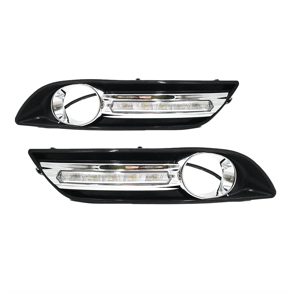 1 Set LED Daytime Running Lights Daylight Fog light cover with turn signal DRL For Nissan Sentra Sylphy 2012 2013 2014 2015
