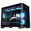 Lovingcool New OEM ODM White RGB Gaming PC CPU Case Mid Tower MATX ITX Curved Glass Gaming Desktop Case With 120mm ARGB Fans