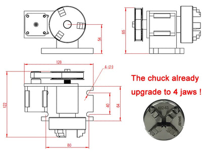 3 Axis CNC Router 3040L  Metal Frame Linear Guideway PCB Milling Machine Nema23 Stepper Motor for Wood Metal Engraving Carving
