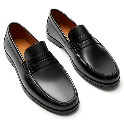 Vintage Calf Leather Men's Loafer Shoes High Quality Handmade Wear-Resistant Brown Pure Leather Casual Shoes