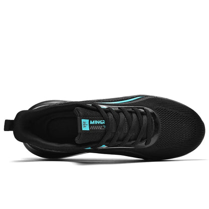 Small Low MOQ Brand Logo Custom Men Fashion Casual Sneakers Full Sole Air Cushion Light Knitted Sports Running Shoes for Man