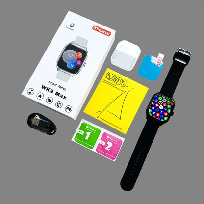 2026 Newest WK9 Max T800 Ultra Smart Watch 2.01 Inch Screen Rotating Dual Buttons Hiwatch Pro S8 IWO Smartwatch T800 Ultra