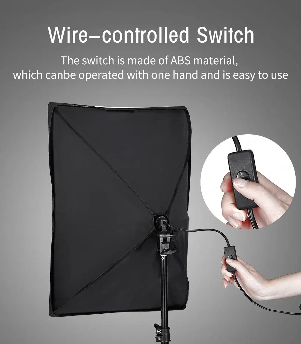 Photography Lighting Kit 2x3M Photo Background Backdrops Soft Umbrella Softbox Light Stand  Portable Bag For Photo Studio Shoot