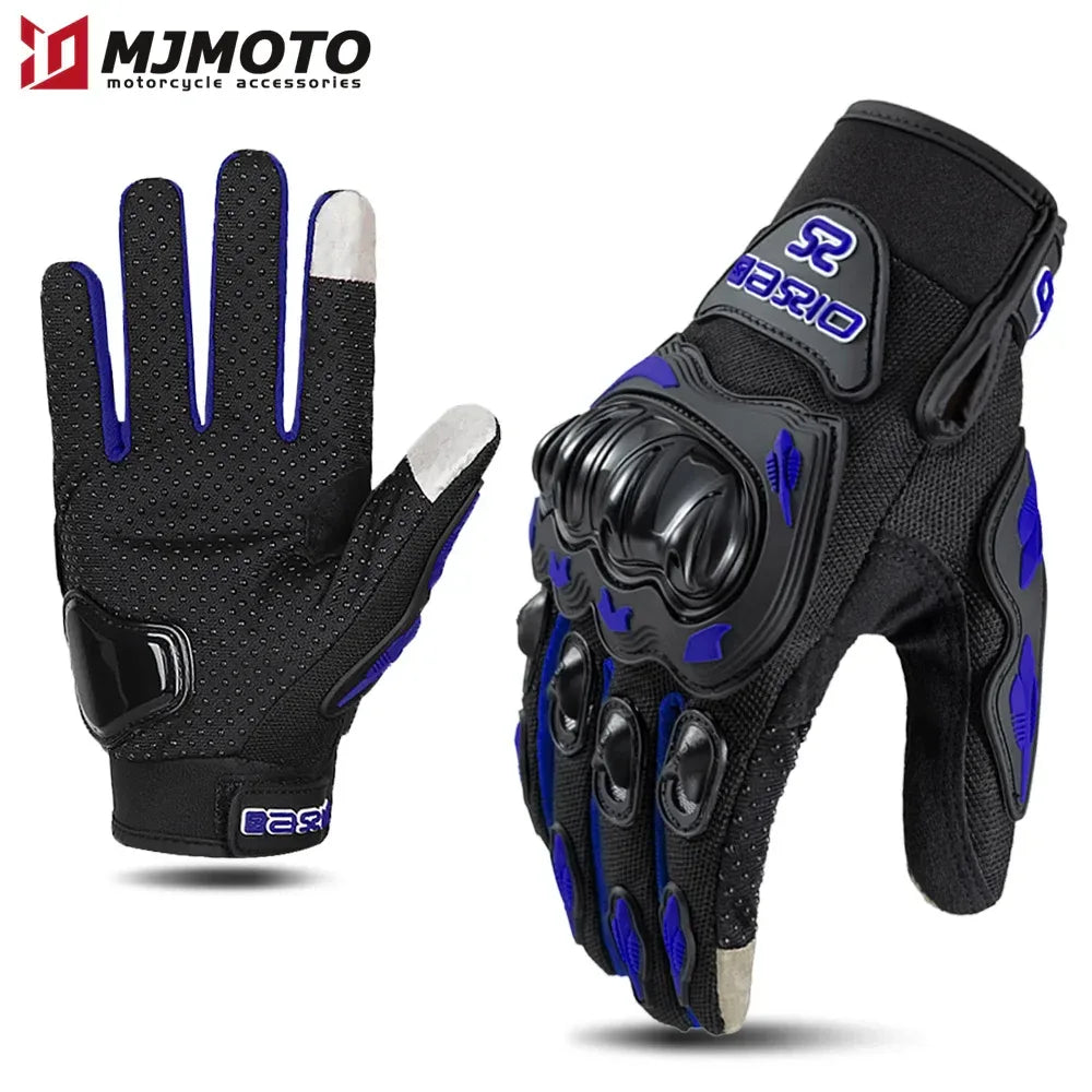 Motorcycle Gloves Summer Waterproof Touch Screen Full Finger Gloves Protective Anti-fall Guantes Moto Non-slip Riding Gloves