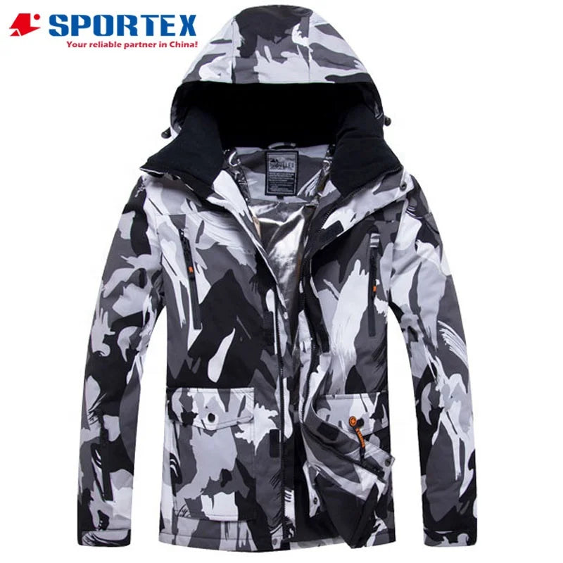 Wholesale Waterproof Allover Print Men's Ski Jacket, Mens Ski Wear, Ski Clothes for Men