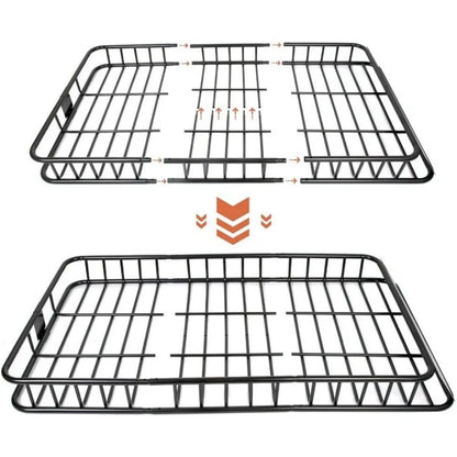 64'' Universal Roof Rack w/Extension Cargo SUV Top Luggage Carrier Basket Holder