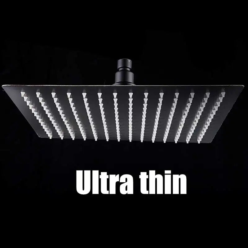 Matte Black Brass Wall-Mounted Rainfall Shower Mixer Chrome-Finished In-Wall Metered Shower Head Polished Inverted Faucet System