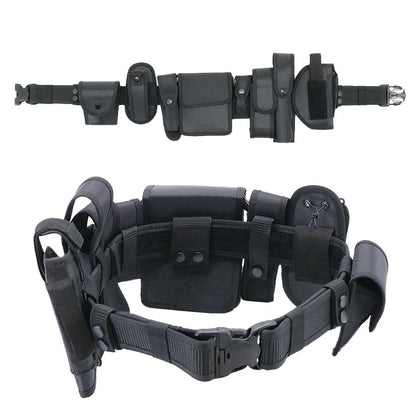 Tactical Security Duty Belts Multifunctional Gun Holster Flashlight Pouch Sets Utility Kit Patrol Belt for Hunting Accessories