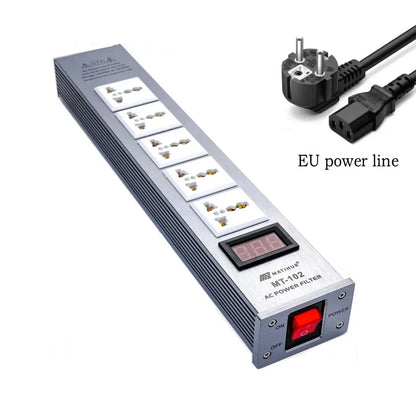 Matihur MT-102 Audio Noise AC Power Filter Power Conditioner Power Purifier Surge Protection with EU Outlets Power Strip hifi