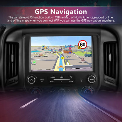 Junsun US Stock Car Multimedia Play for Chevrolet Chevy Silverado GMC Sierra 2014-2018 Wireless CarPlay Android GPS Navigation