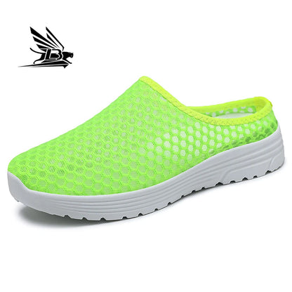 Women's Large Size Summer Casual Flat Platform Slides Breathable Mesh Soft Sole Comfortable Slip-On Comfortable Style