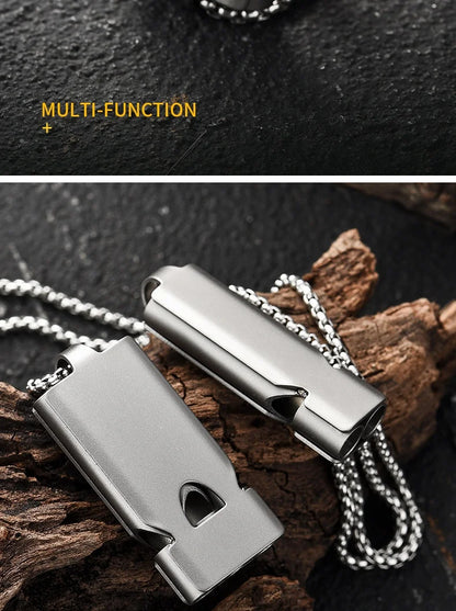 Factory Stock Titanium Alloy Three-Tube Double for Acme Whistle for EDC Tools Portable Outdoor Camping & Survival