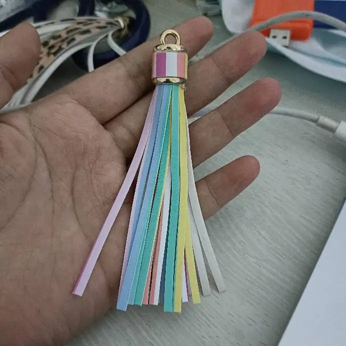 Length 10 cm Leather Tassel Artificial Leather Fringe for Festival Hangings Lantern Bag Bracelet Accessaries