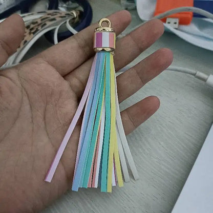 Length 10 cm Leather Tassel Artificial Leather Fringe for Festival Hangings Lantern Bag Bracelet Accessaries