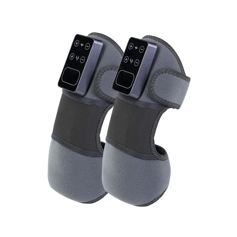 3-in-1 Smart Relief Electronic Pulse Heating & Vibrating Knee Massager Hard Shell Design for Blood Circulation & Protection