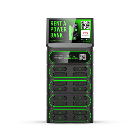 16 Slots Hospital-Grade 4G Stackable Power Bank 6000 MAh Portable Charger with Screen Sharing Rental System