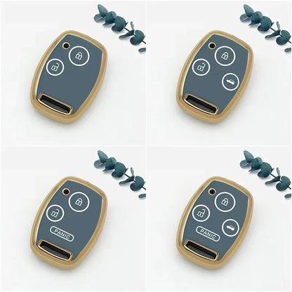 New for Honda Fit TPU Car Key Case Shell Cover Protective Key Fob Bag for Accord Civic CRV CR-V Pilot Insight Ridgeline