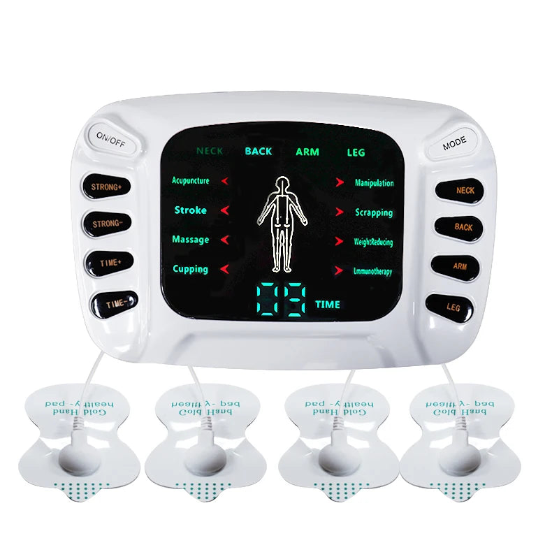 8 Models Tens Electric Muscle Stimulator Ems Acupuncture Body Massage Digital Therapy Massager Electrostimulator