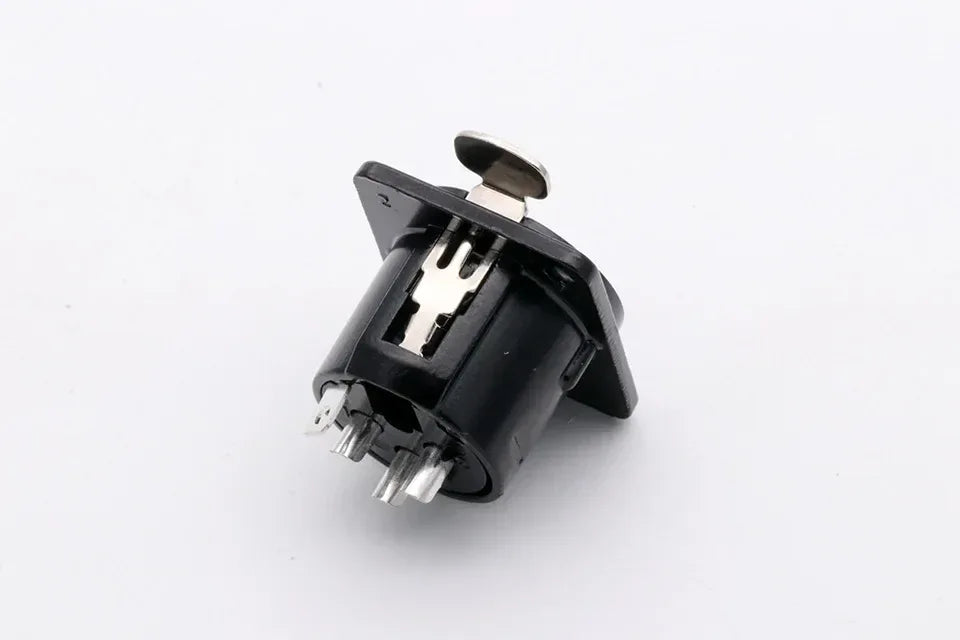 1pc 3pin XLR female socket connector, for Microphone/MIC, Panel Mount, Metal Shell +Copper Contact