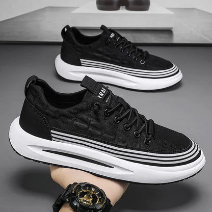 Men's Shoes Summer New Breathable Canvas Shoes Men's Trend Versatile Sports Thick Soled Casual Board Shoes