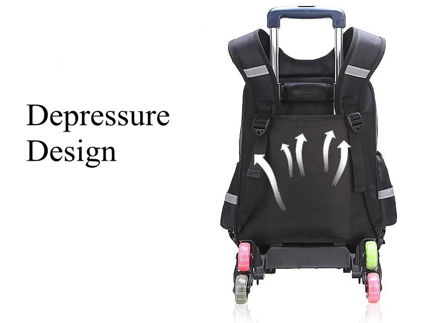 School Rolling backpacks for boys Travel bags for kid Boy's School wheeled backpack wheeled bag for School Trolley bag On wheels