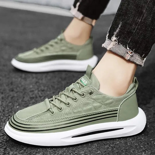 Men's Shoes Summer New Breathable Canvas Shoes Men's Trend Versatile Sports Thick Soled Casual Board Shoes